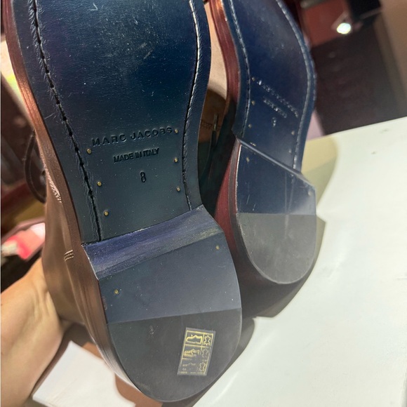 Men’s Marc Jacobs Lace Up Worker  Boot Brown Like New Retail $ 845 - Picture 14 of 16